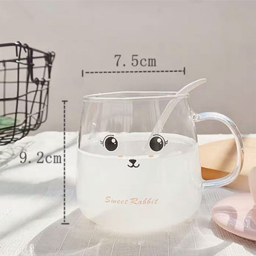 Kawaii Bunny Glass Mug