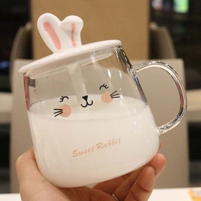 Kawaii Bunny Glass Mug