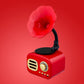 Kawaii Red Retro Phonograph Bluetooth Speaker