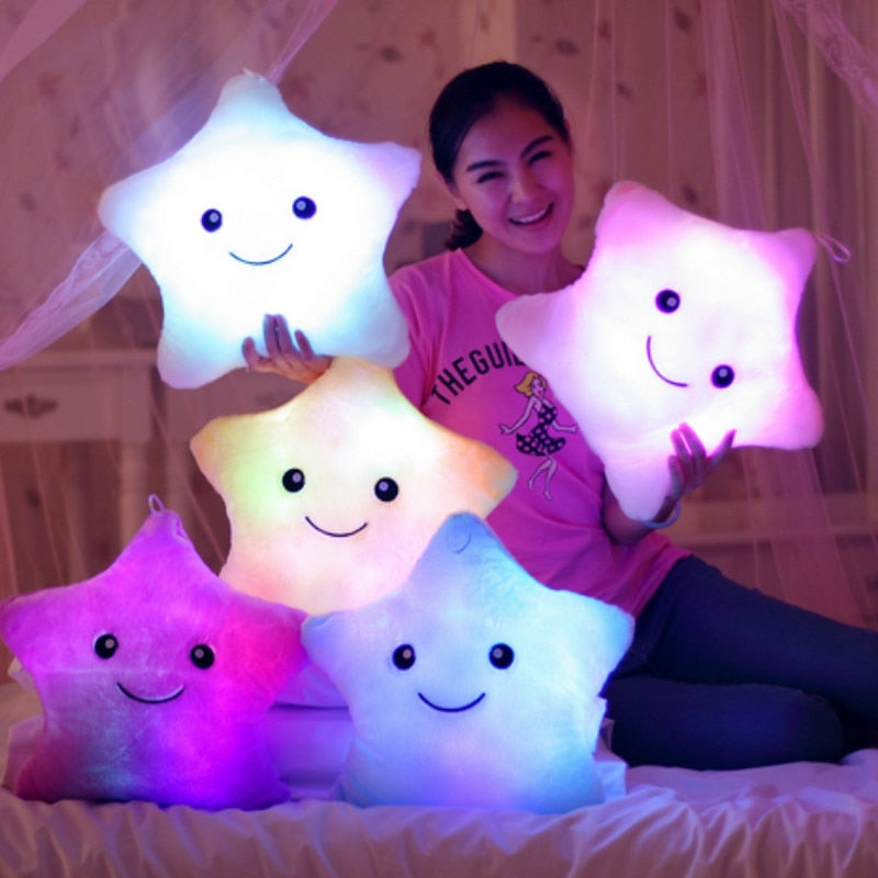 Kawaii Star Plushies Lit Up