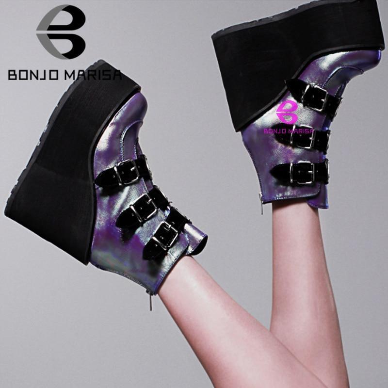 Kawaii Platform Heart Ankle Boots