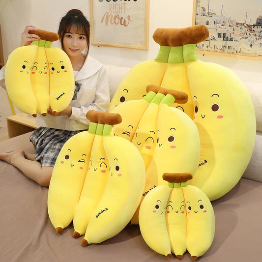 Kawaii Banana Bunch Plushies in 5 different sizes