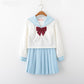 Kawaii Pastel Blue Japanese School Uniform Set