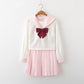 Kawaii Pink and White Japanese School Uniform Set