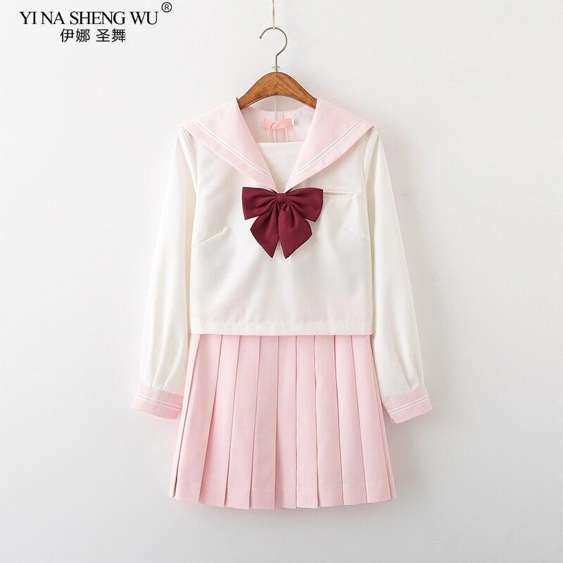 Kawaii Pink and White Japanese School Uniform Set