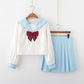 Kawaii Pastel Blue and White Japanese School Uniform Set