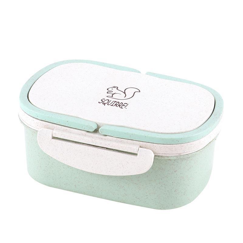 Cute Green Two Layer Bento Box