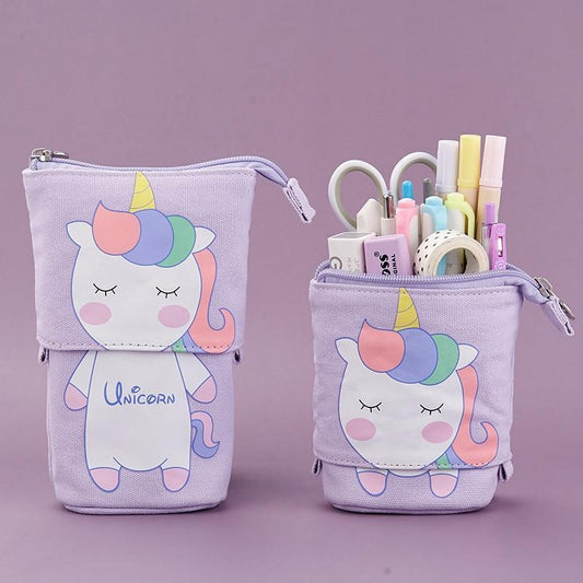 Kawaii Light Purple Unicorn Pencil Bag