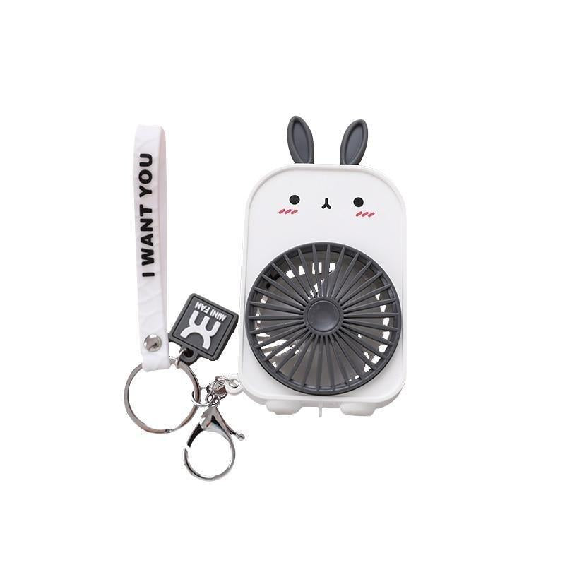 Kawaii Bunny Pocket Fan in White