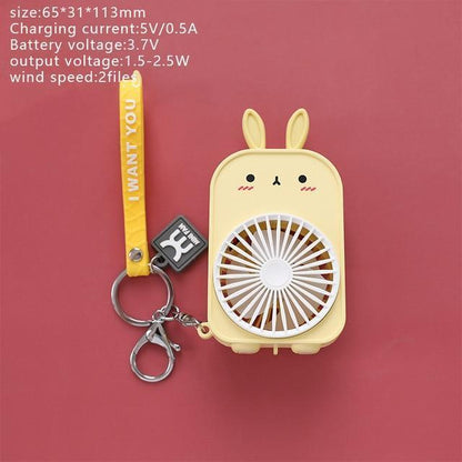 Kawaii Bunny Pocket Fan in Yellow