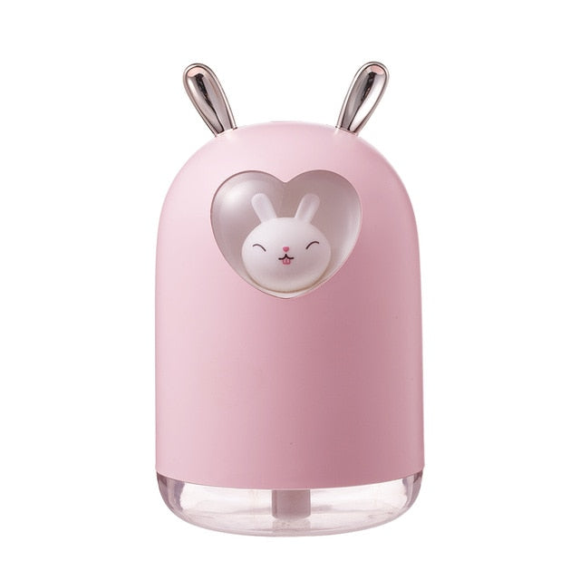 Kawaii Pink LED Night Light Bunny Humidifier