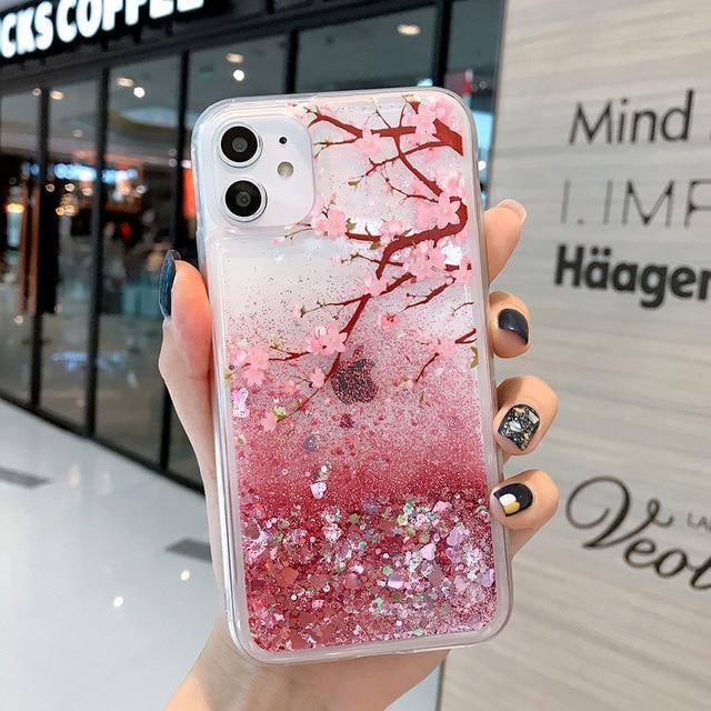 Kawaii Sakura Glitter Phone Case Kore Kawaii