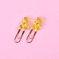 Kawaii Yellow Gummy Bear Paper Clips