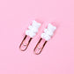 Kawaii White Gummy Bear Paper Clips