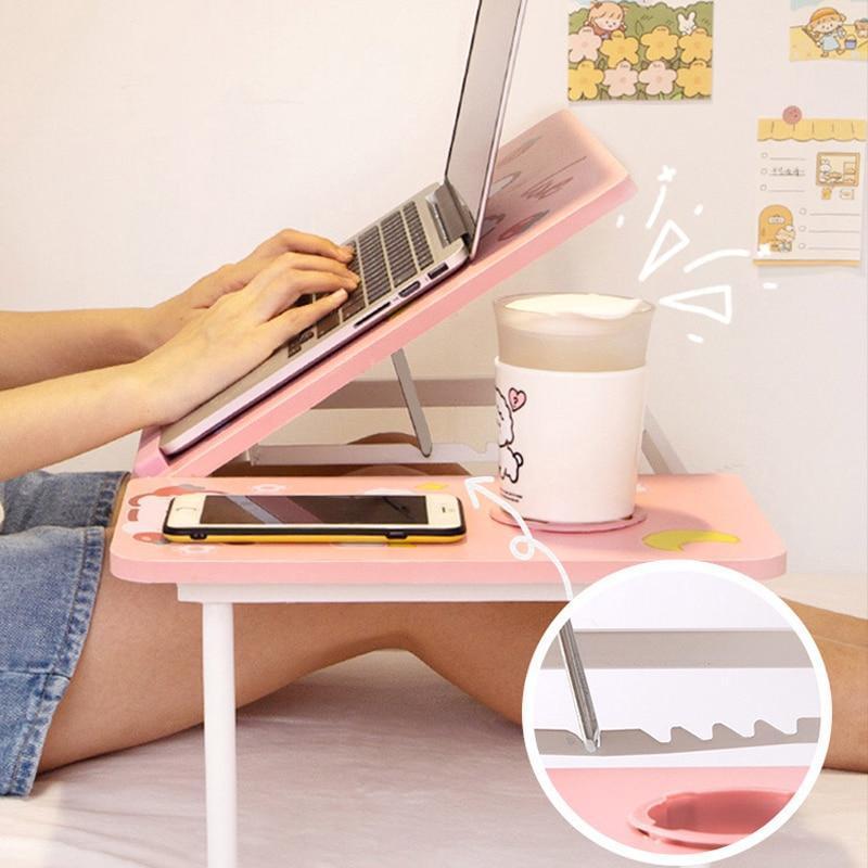 Pink Adjustable Laptop Table