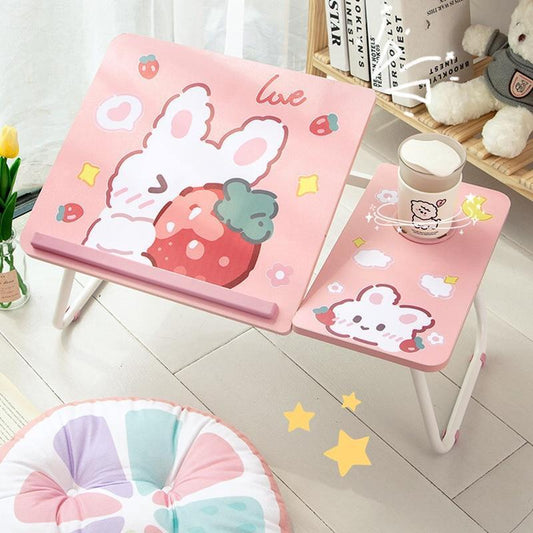 Kawaii Strawberry Bunny Adjustable Laptop Table