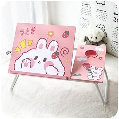 Kawaii Bunny Small Strawberry Adjustable Laptop Table