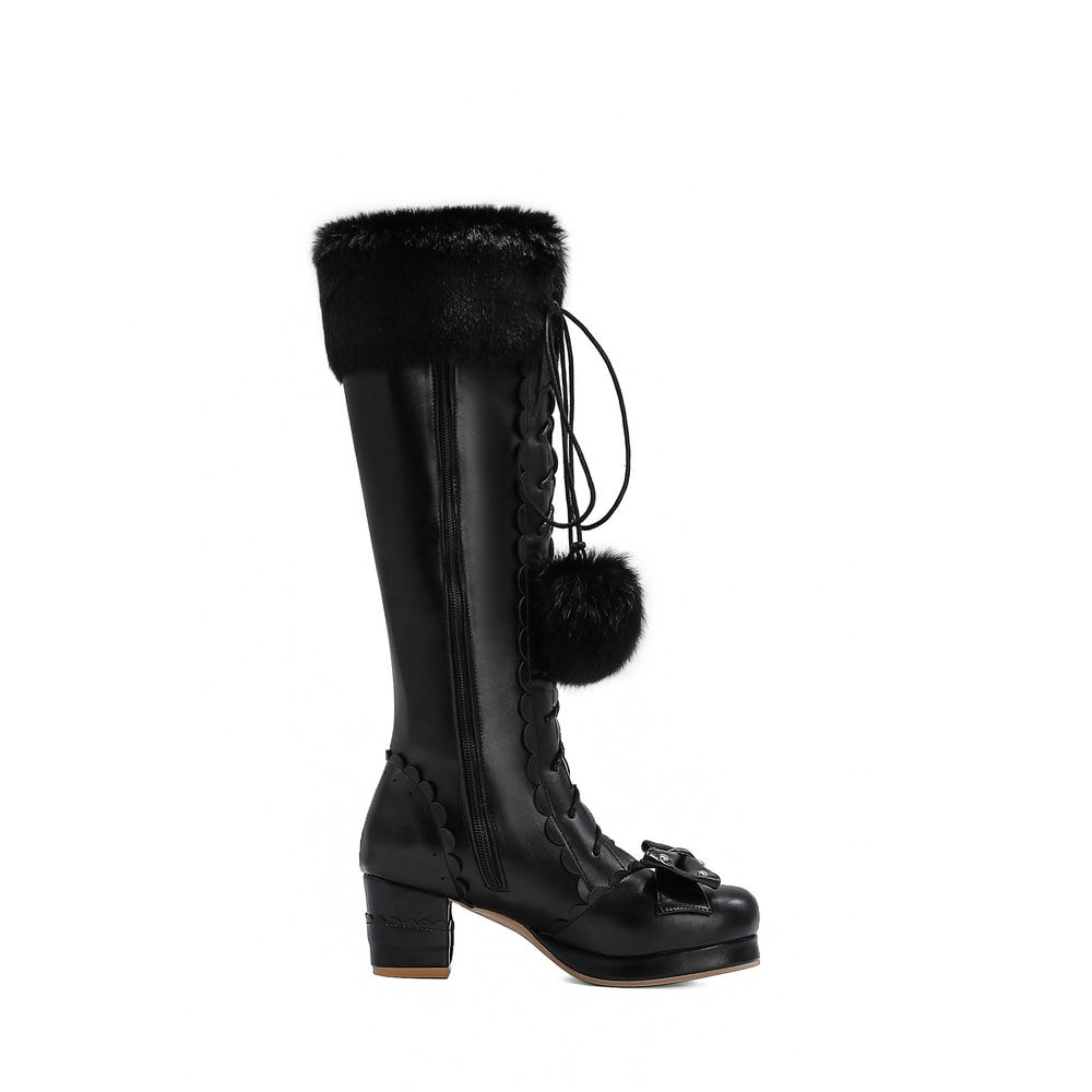 Side View of Our Black Princess Winter Boots