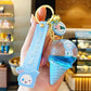 Kawaii Blue Crystal Ice Cream Keychain
