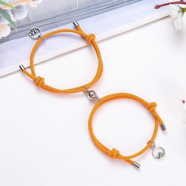 Kawaii Orange Couples Magnetic Attraction Bracelets