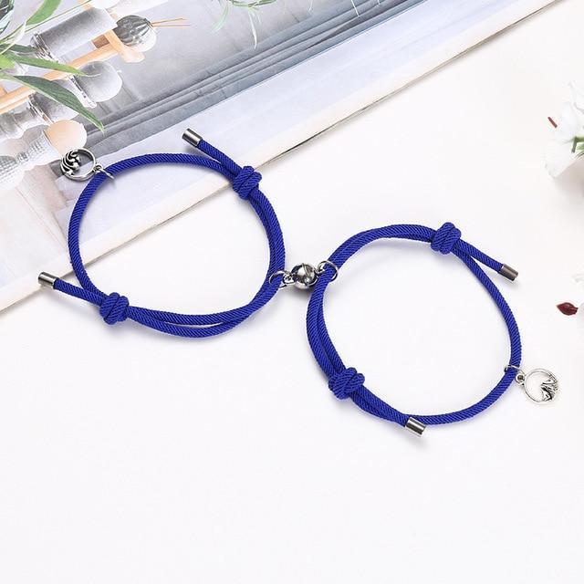 Kawaii Blue Couples Magnetic Attraction Bracelets