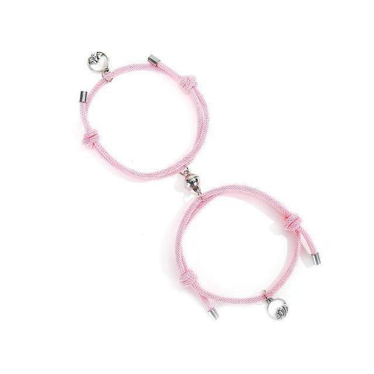 Kawaii Pink Couples Magnetic Attraction Bracelets