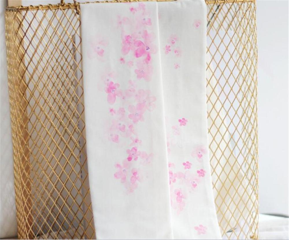 Kawaii White Pantyhose With Pink Cherry Blossoms