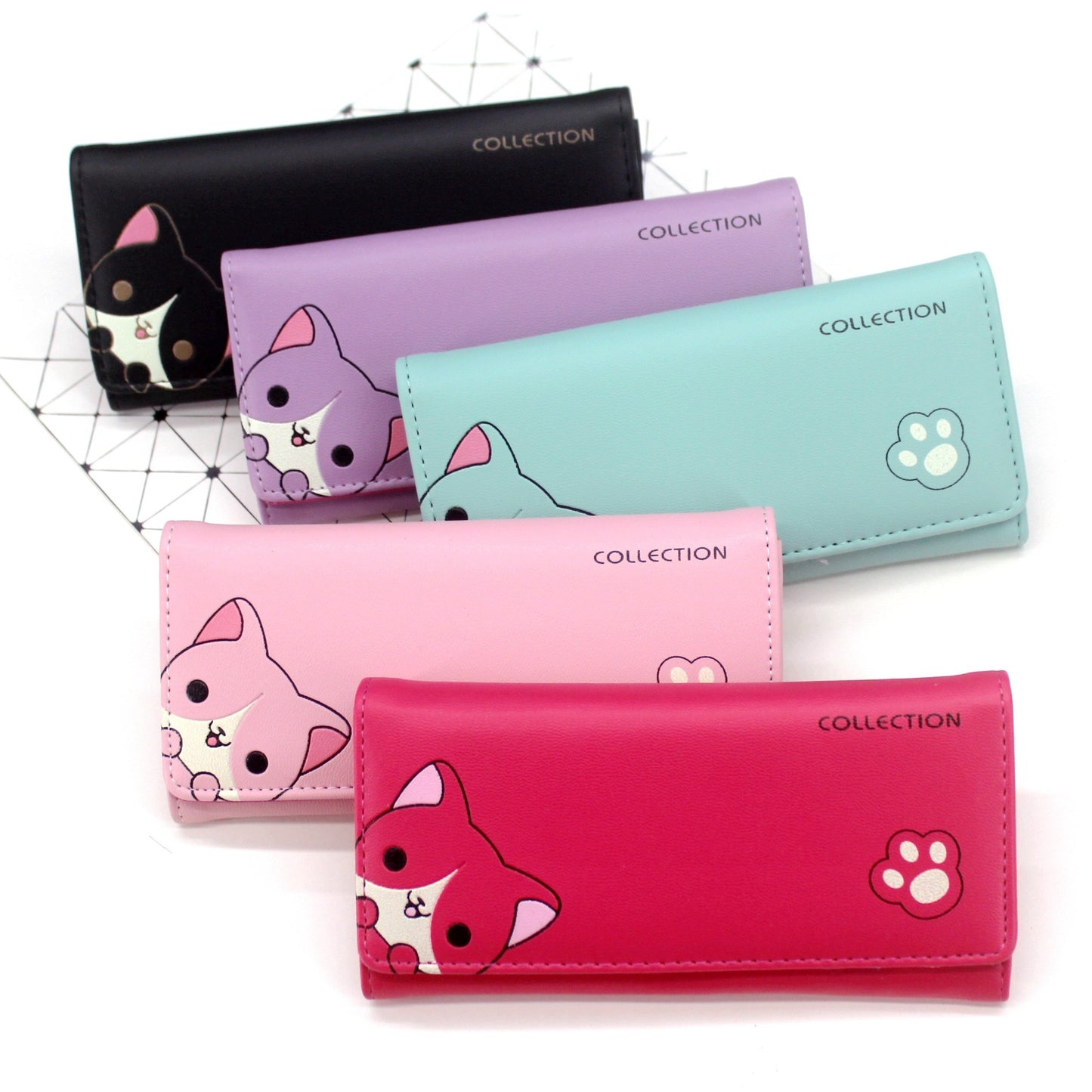 Kawaii Neko Cat Fashion Wallets In Different Colors