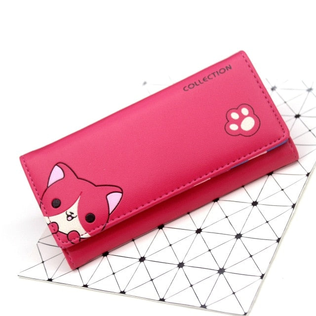 Kawaii Red Neko Cat Fashion Wallet