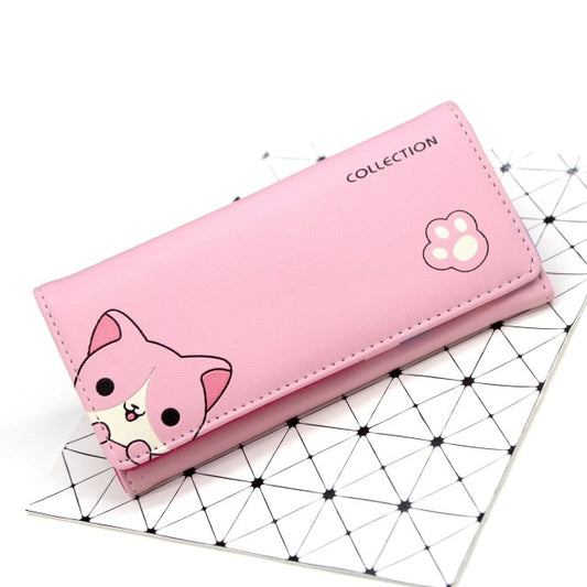 Kawaii Pink Neko Cat Fashion Wallet