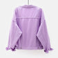Back of Purple Kawaii Denim Jacket