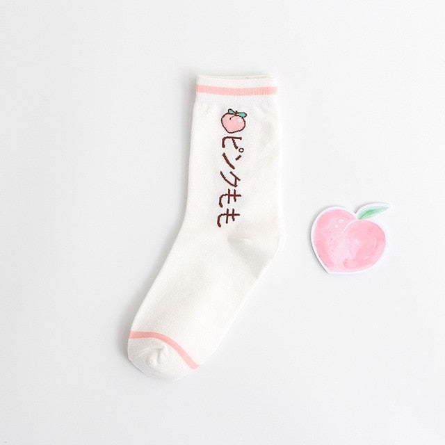 Kawaii Peach Socks
