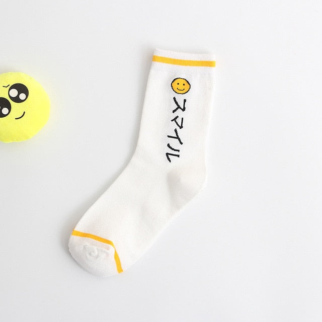 Kawaii Smiley Face Socks