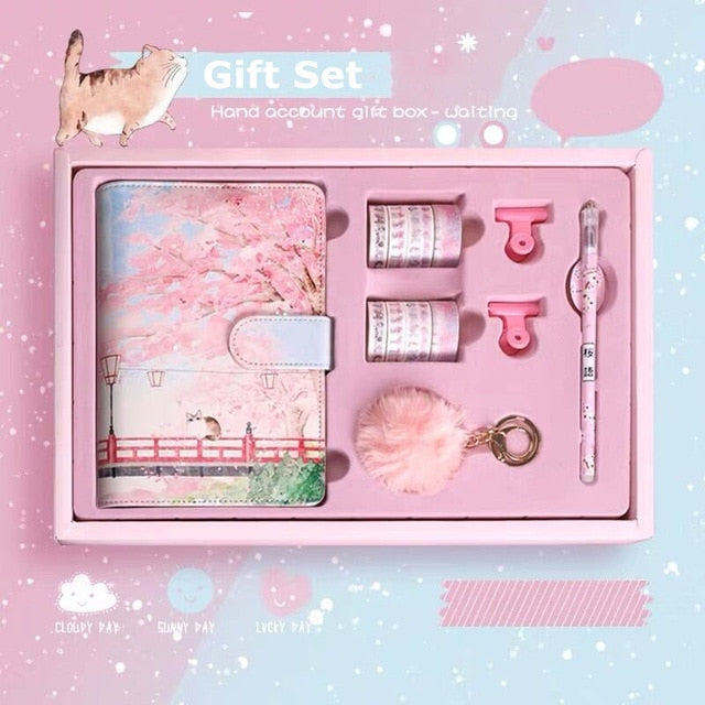 Kawaii Cherry Blossom Journal Gift Set