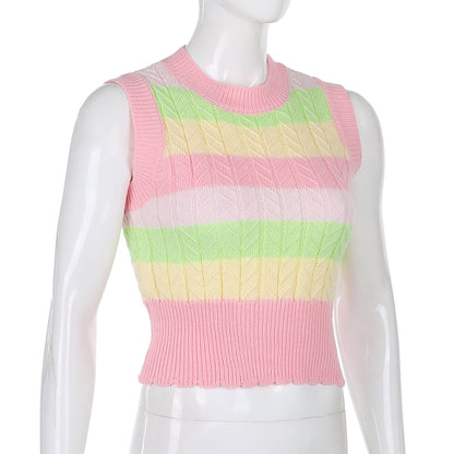 Kawaii Pastel Rainbow Sweater Vest