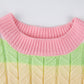 Kawaii Pastel Rainbow Sweater Vest Neck Line