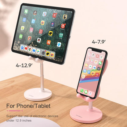 Kawaii Pink and White Bunny Phone Holder and Tablet Stand