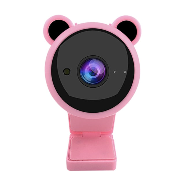 Kawaii Pink Bear 1080P High-Definition Webcam