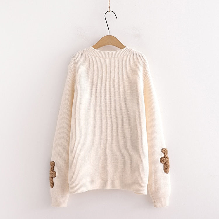 Teddy Bear Embroidered Sweater
