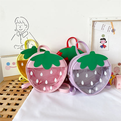 Kawaii Transparent Strawberry Backpacks