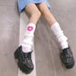 Kawaii Heart Band-Aid Knitted Leg Warmers