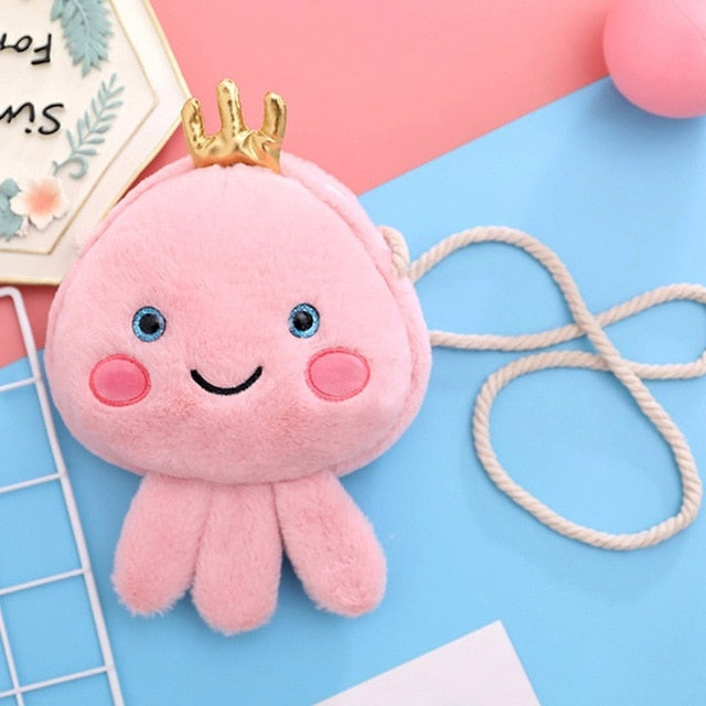 Kawaii Pink Jellyfish Plushie Purse