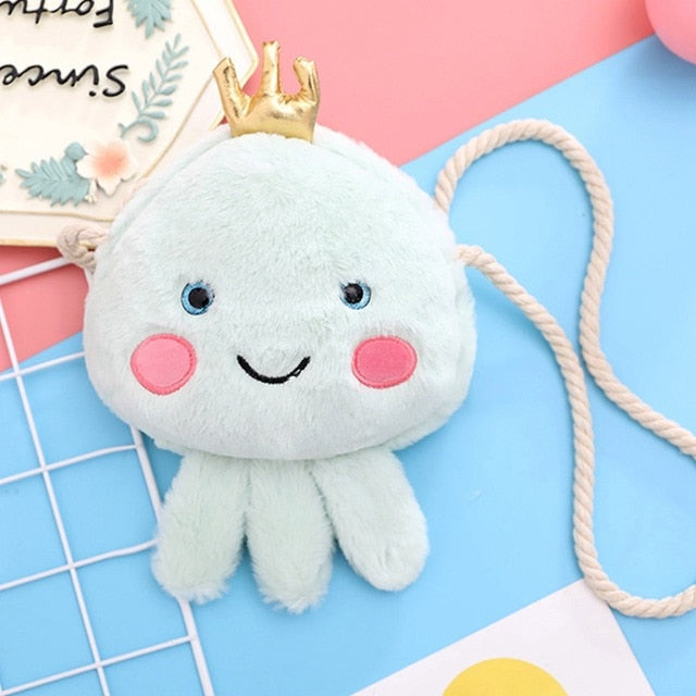 Kawaii Green Jellyfish Plushie Purse