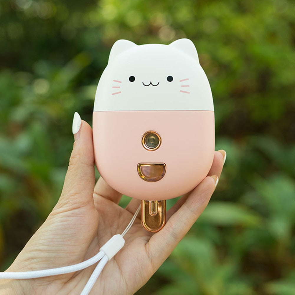 Kawaii Pink and White Cat Face Humidifier