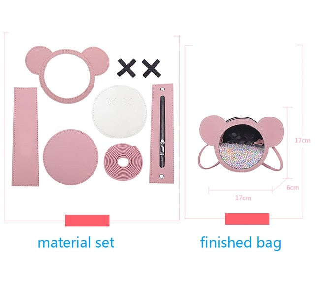 Kawaii Pink Bear Handbag Craft Kit