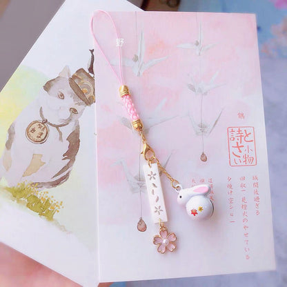 Kawaii Sakura Bunny Phone Pendant