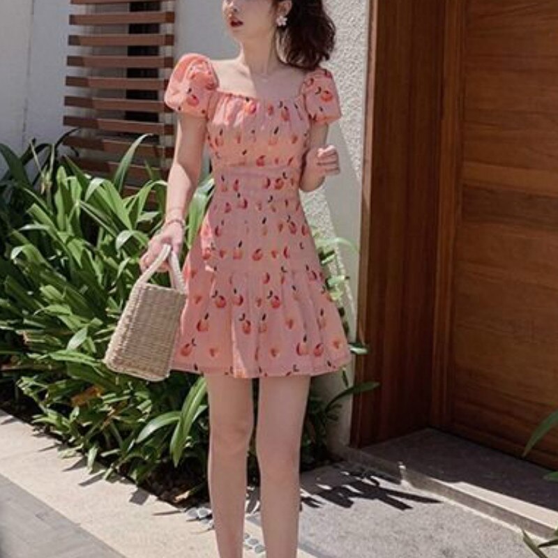 Kawaii Spring Peach Dress