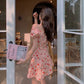 Back View of Our Kawaii Spring Peach Dress
