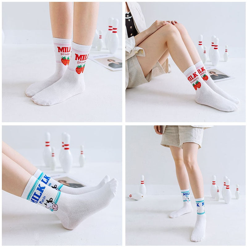 Kawaii Milk Socks
