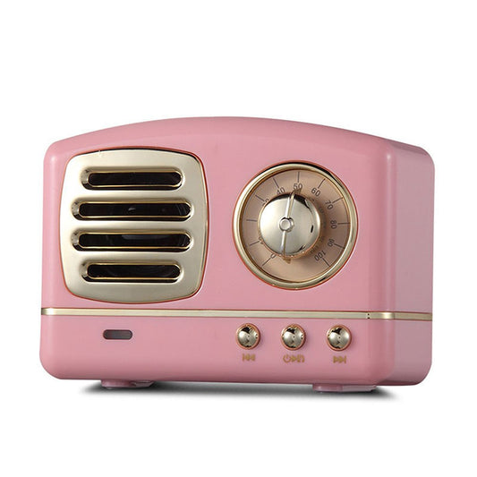 Kawaii Pink Retro Radio Bluetooth Speaker